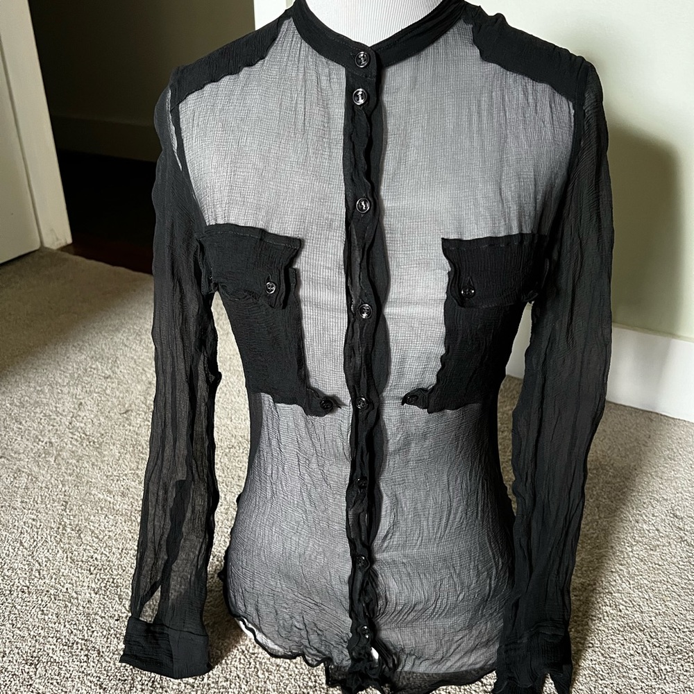 Yves Saint Laurent sheer blouse Vintage
